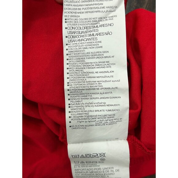 Under Armour Mens Loose Fit HeatGear T Shirt Red Sz XL - Picture 6 of 8